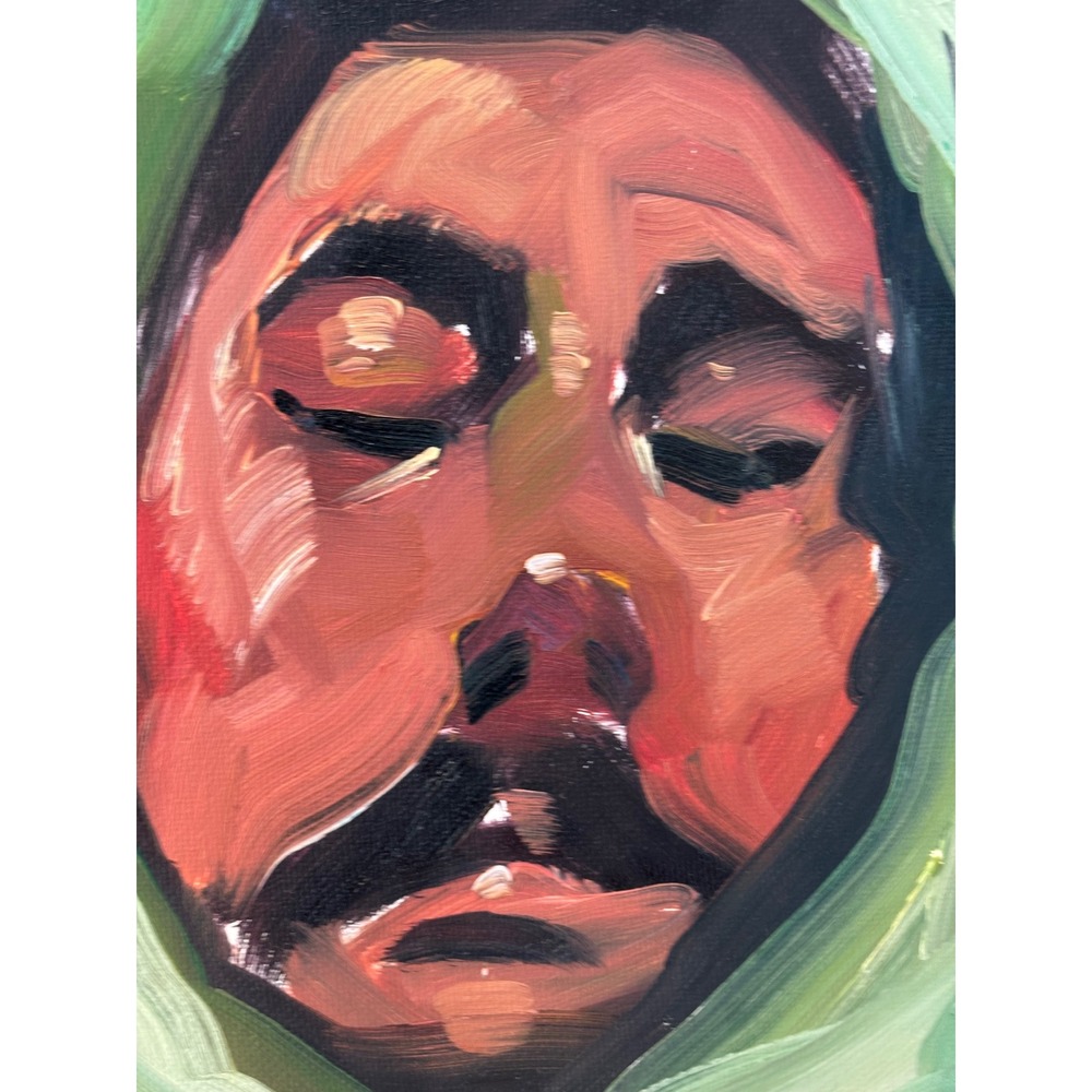 Jose Trujillo Endless Slumber Original Oil Painting 10x10 Portrait COA 2020 - Picture 2 of 7